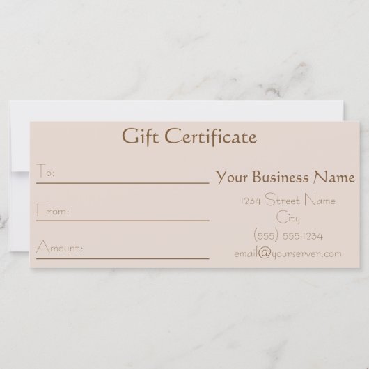 Rose Gold Glitzer Make-up Salon Geschenkgutschein (Rückseite)