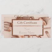Rose Gold Glitzer Make-up Salon Geschenkgutschein (Vorne/Hinten)