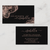 Rose Gold Glitzer Makeup Artist Business Card Visitenkarte (Vorne/Hinten)