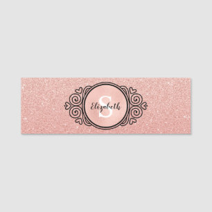 Rose Gold Glitzer Makeup Artist Friseur Salon Namensschild