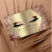 Rose Gold Glitzer Makeup Artist Lashes Beauty Visitenkarte