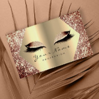 Rose Gold Glitzer Makeup Artist Lashes Beauty