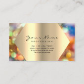 Rose Gold Glitzer Makeup Artist Lashes Holograph Visitenkarte (Rückseite)