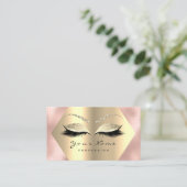 Rose Gold Glitzer Makeup Artist Lashes Professiona Visitenkarte (Stehend Vorderseite)