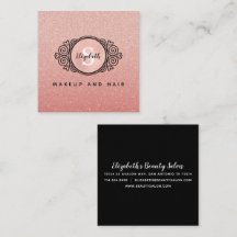 Rose Gold Glitzer Makeup Artist Salon Business