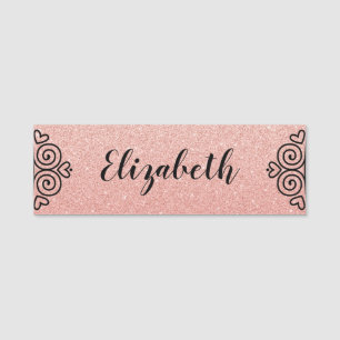 Rose Gold Glitzer Makeup Artist Salon Name T Namensschild