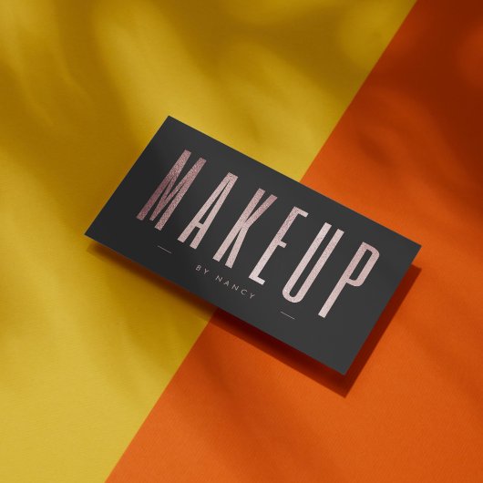 Rose Gold Glitzer Makeup Artist Visitenkarte