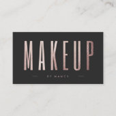 Rose Gold Glitzer Makeup Artist Visitenkarte (Vorderseite)