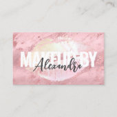 Rose Gold Glitzer Makeup Kunstvoll wandern im Val Visitenkarte (Vorderseite)