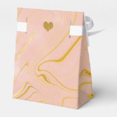 Rose Gold Glitzer Marble Agate Brautparty Geschenkschachtel (Rückseite)