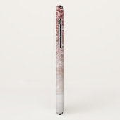 Rose-gold Glitzer & Marble Ombre Case-Mate iPhone Hülle (Hinten/Links)