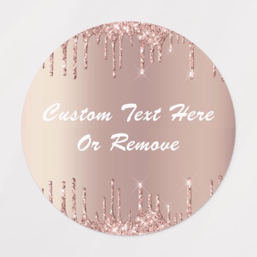 Rose Gold Glitzer-Markierungen für benutzerdefinie Etiketten (Design 3)