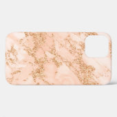 Rose Gold Glitzer Marmor abstrakt Case-Mate iPhone Hülle (Rückseite (Horizontal))