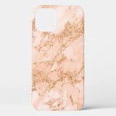 Rose Gold Glitzer Marmor abstrakt Case-Mate iPhone Hülle (Rückseite)