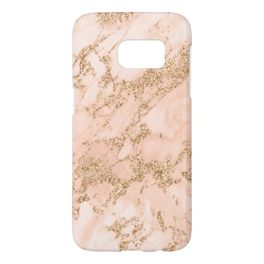 Rose Gold Glitzer Marmor abstrakt Case-Mate Samsung Galaxy Hülle (Rückseite)