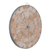 Rose Gold Glitzer Marmor abstrakt Dartscheibe (Vorderseite Links)