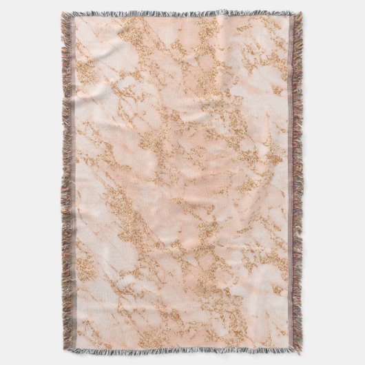 Rose Gold Glitzer Marmor abstrakt Decke (Vorderseite Vertikal)