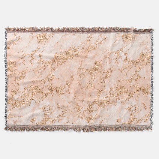 Rose Gold Glitzer Marmor abstrakt Decke (Vorderseite)