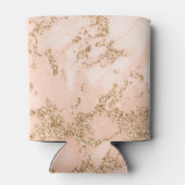 Rose Gold Glitzer Marmor abstrakt Dosenkühler (Rückseite)