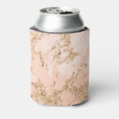 Rose Gold Glitzer Marmor abstrakt Dosenkühler (Kanne Rückseite)