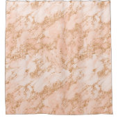Rose Gold Glitzer Marmor abstrakt Duschvorhang (Vorderseite)