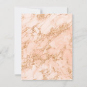 Rose Gold Glitzer Marmor abstrakt Einladung (Vorderseite)