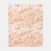 Rose Gold Glitzer Marmor abstrakt Fleecedecke (Vorderseite)