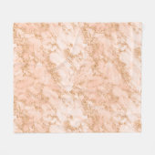 Rose Gold Glitzer Marmor abstrakt Fleecedecke (Vorderseite (Horizontal))