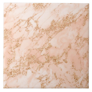 Rose Gold Glitzer Marmor abstrakt Fliese