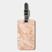Rose Gold Glitzer Marmor abstrakt Gepäckanhänger (Vorderseite vertikal)