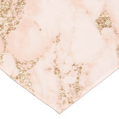 Rose Gold Glitzer Marmor abstrakt Großer Tischläufer (Ecke)