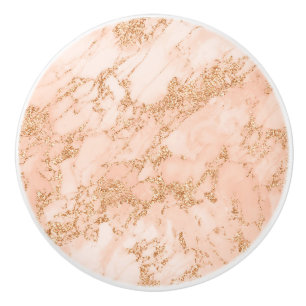 Rose Gold Glitzer Marmor abstrakt Keramikknauf
