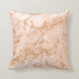 Rose Gold Glitzer Marmor abstrakt Kissen