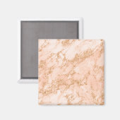 Rose Gold Glitzer Marmor abstrakt Magnet (Vorderseite/Rückseite)