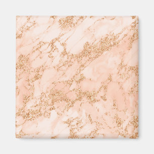 Rose Gold Glitzer Marmor abstrakt Magnet