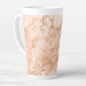 Rose Gold Glitzer Marmor abstrakt Milchtasse (Linke Ecke)