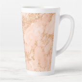 Rose Gold Glitzer Marmor abstrakt Milchtasse (Rechts)