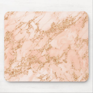 Rose Gold Glitzer Marmor abstrakt Mousepad