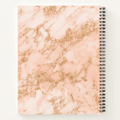Rose Gold Glitzer Marmor abstrakt Notizblock (Rückseite)