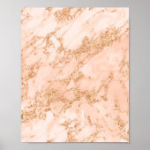 Rose Gold Glitzer Marmor abstrakt Poster (Vorne)