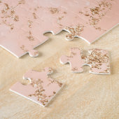 Rose Gold Glitzer Marmor abstrakt Puzzle (Seite)