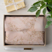 Rose Gold Glitzer Marmor abstrakt Seidenpapier (Geschenk)