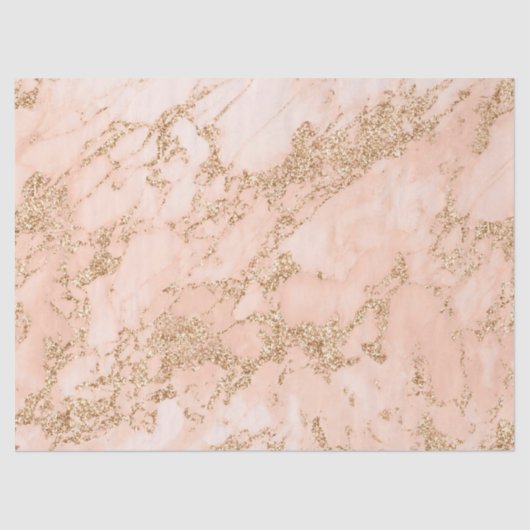 Rose Gold Glitzer Marmor abstrakt Seidenpapier (Vorderseite)