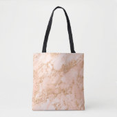 Rose Gold Glitzer Marmor abstrakt Tasche (Vorderseite)