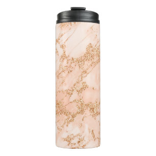 Rose Gold Glitzer Marmor abstrakt Thermosbecher