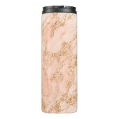Rose Gold Glitzer Marmor abstrakt Thermosbecher (Rückseite)