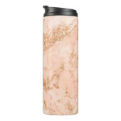 Rose Gold Glitzer Marmor abstrakt Thermosbecher (Nach rechts gedreht)