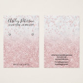 Rose Gold Glitzer Marmor chic Ohrring Anzeige (Vorne & Hinten)