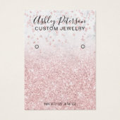 Rose Gold Glitzer Marmor chic Ohrring Anzeige (Vorderseite)