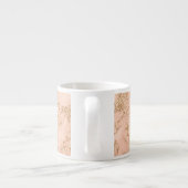 Rose Gold Glitzer Marmor, Skriptname für Monogramm Espressotasse (Rückseite)